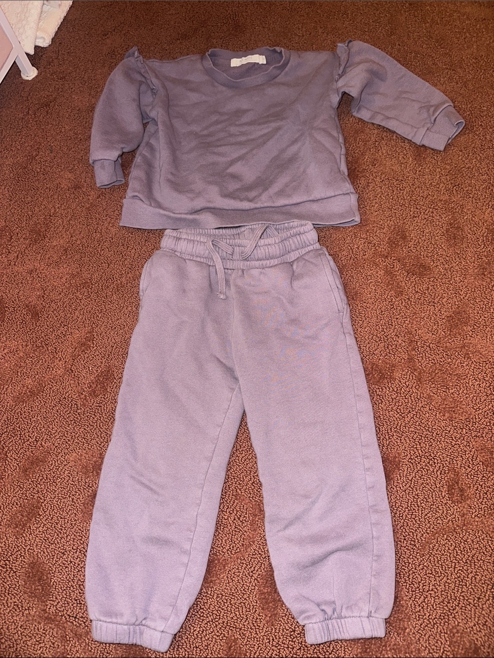 Kids Lavender Sweatshirt & Jogger Set by Colored Organics
